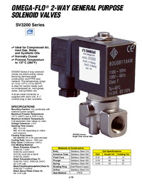 Thumbnail of document Data Sheet - SV3204 2-Way, NC, Direct Acting, 316 SS, Solenoid Valves